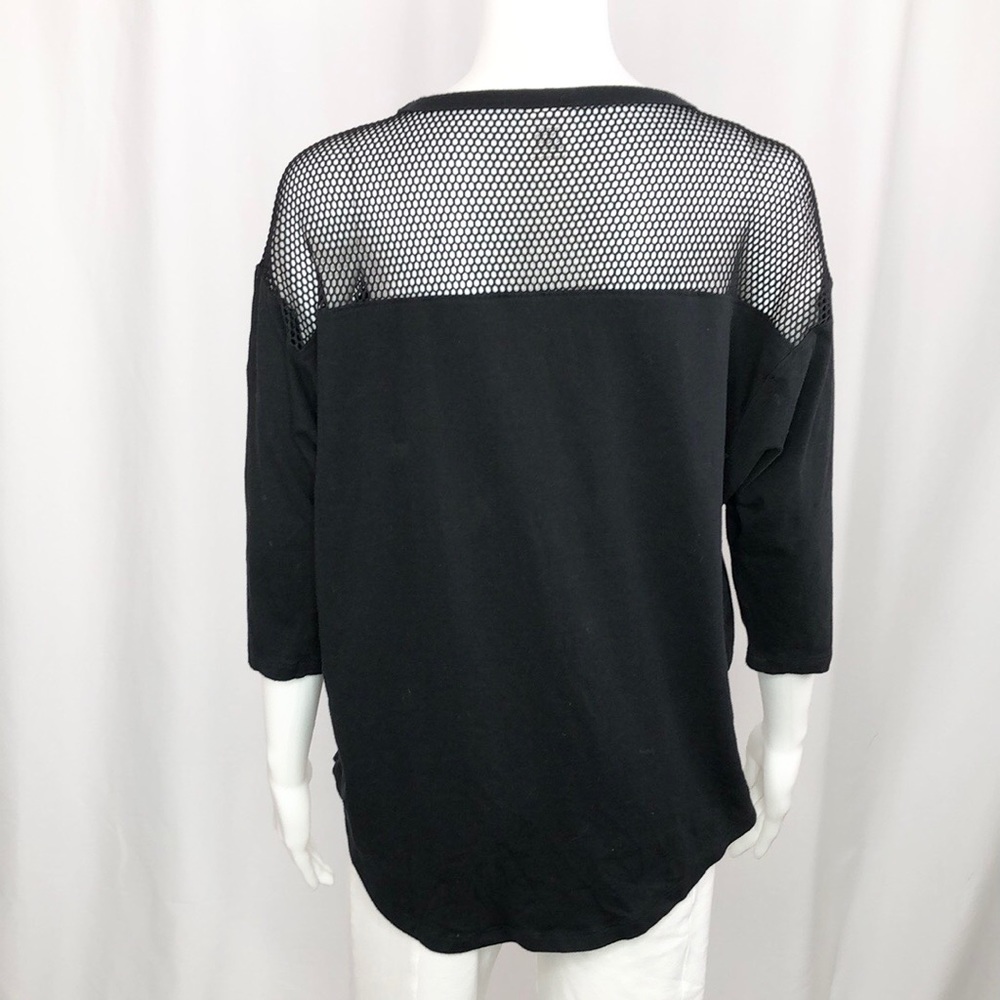 ❌SOLD❌VS PINK mesh black sequin top S - Picture 4 of 6
